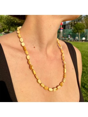 Doğaltaş Damla Kehribar Kolye (Sertifikalı Özel Seri)