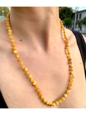 Doğaltaş Damla Kehribar Kolye (Sertifikalı Özel Seri)