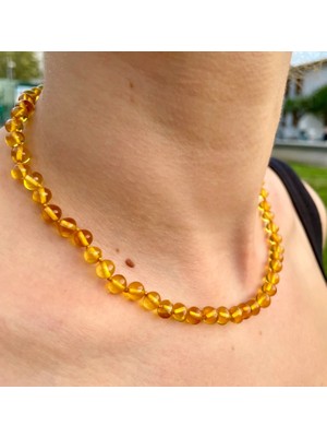 Doğaltaş Damla Kehribar Kolye (Sertifikalı Özel Seri)