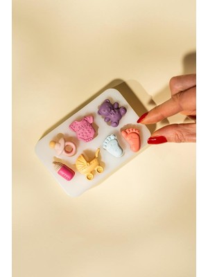 Rufus Concept Baby Stuff Altılı Silikon Mum Kalıbı