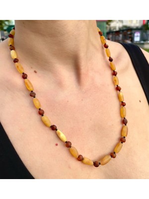 Doğaltaş Damla Kehribar Kolye (Sertifikalı Özel Seri)