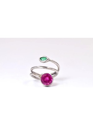 Doğaltaş Yakut ve Zümrüt Yüzük – Tutku, Denge ve Aşk