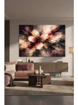 Artease Soyut Çiçek Tasarımı Kanvas Tablo