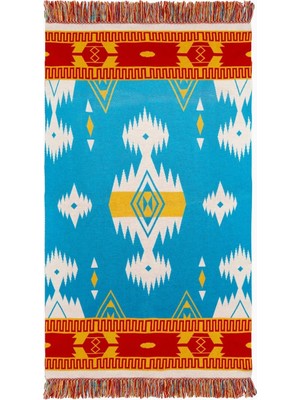 Alanui Icon Jakarlı %100 Saf Yün, Italyan Tasarımı Lüks Battaniye