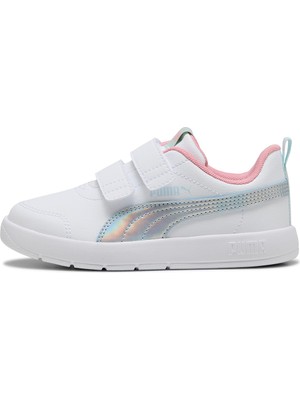 Puma Courtflex V3 Space Belle V Çocuk Beyaz Sneaker