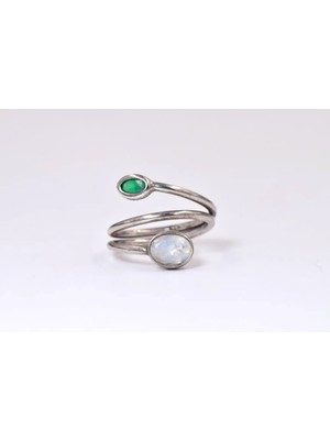 Doğaltaş Ay Taşı ve Zümrüt Yüzük – Sezgi, Aşk ve Kalp