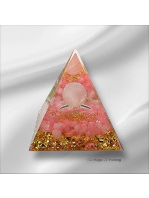 Zodyak Doğal Taş Orgon Piramit 7cm Pembe Kuvars