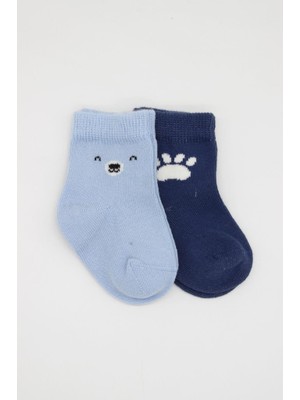 Urfakent 2'li Bear Penye Soket Çorap 10116 Mavi