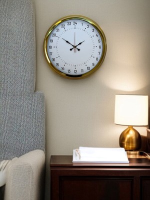 Urfakent Gold 40 cm Metal 24 Saat Göstergeli Özel Tasarım Duvar Saati