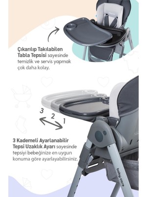 Urfakent BC511 Plus Mama Sandalyesi Antrasit