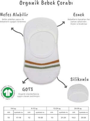 Urfakent 2'li Penye Babet Silikon Çemberli Çorap 30102 Hardal Beyaz