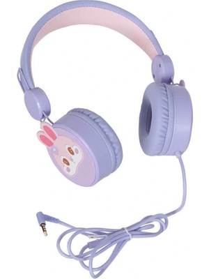 Urfakent Tavşan Desenli Mikrofonlu Kulak Üstü Kulaklık