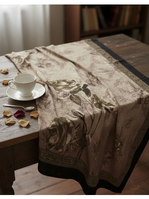 Han Çanta Han Scarf Vintage Gül Desenli Şal