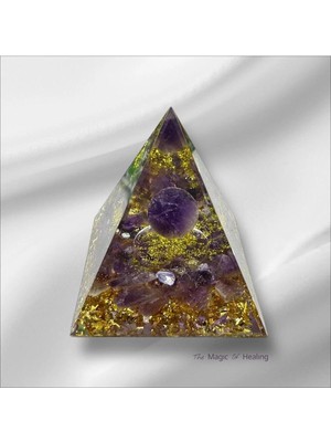 Zodyak Doğal Taş Orgon Piramit 7cm Ametist