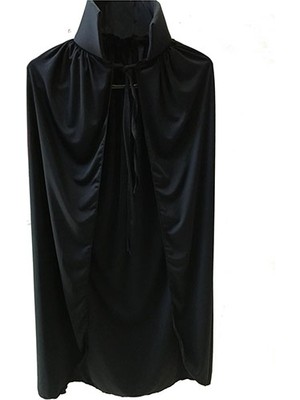 Urfakent Siyah Yakalı Pelerin - Vampir Pelerin - Dracula Pelerin 90 cm