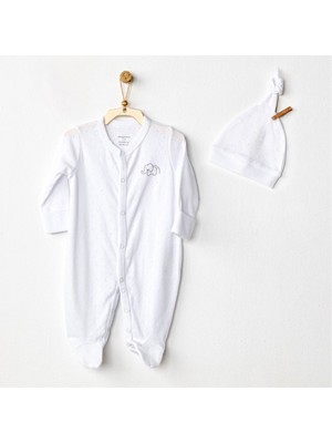 Urfakent AC24708 Jacquard Bebek Tulum Takım White