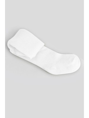 Urfakent Tekli Düz Külotlu Çorap 50104 Beyaz