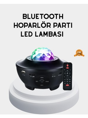 Hopinip LED Yıldızlı Projektör Galaxy Modlu Renk ve Parlaklık Ayarlı Gece Lambası - Lisinya