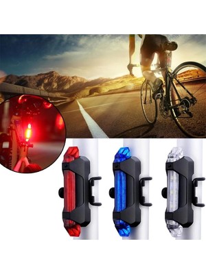 Urfakent Fonksyonlu Bisiklet Arka Stop Uyarı Ikaz Işığı Şarjlı 4 Modlu Lamba