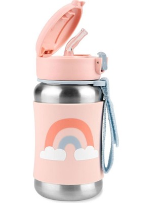 Urfakent Zoo Pipetli Paslanmaz Çelik Suluk 350 ml Gökkuşağı