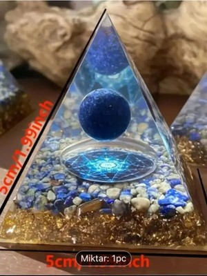 Zodyak Doğal Taş Orgon  Piramidi Lapis Lazuli Piramit Doğal Orgon Meditasyon