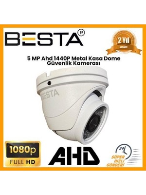 Urfakent 5 Mp Ahd 1440P Metal Kasa Dome Güvenlik Kamerası KD-9423