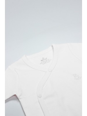 Urfakent Organik Natural Basic Style Kruvaze Uzun Kol Body BS17102 Beyaz