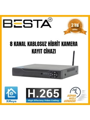 Urfakent 8 Kanal 5 Mp Kablosuz Wifi Hibrit Dvr Kayıt Cihazı KD-7008W