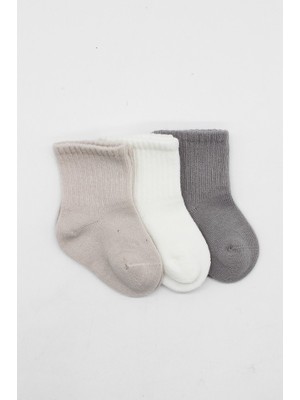 Urfakent Elephant Boy 3'lü Penye Soket Çorap 10135 Gri