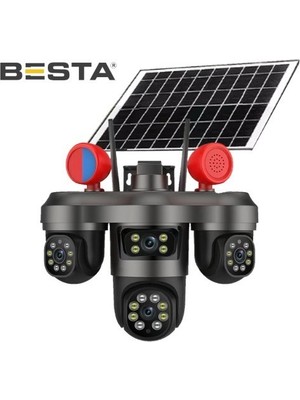 Urfakent Solar 4g 3 Mp + 3mp + 3mp 3 Kameralı Kablosuz Güvenlik Kamerası BS-55G