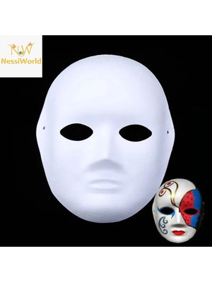 Urfakent Boyanabilir Surat Model Maske – Lastikli | Kendin Tasarla