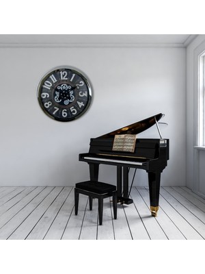 Urfakent Iron Legacy Krom 60 cm Çarklı Duvar Saati