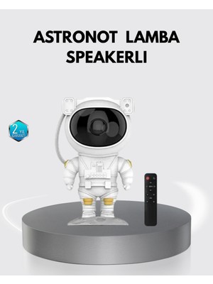 Hopinip Astronot Şekilli Galaxy Projeksiyon Lambası Nebula Efektli Dekoratif Lamba - Lisinya