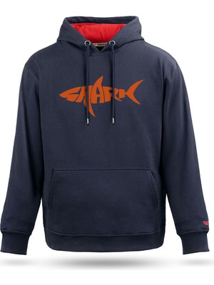 Tarrzzcom Unisex Köpekbalığı Gücü Tasarım Kapşonlu Sweathirt %100 Pamuk 3 Iplik Kanguru Cepli Hoodie