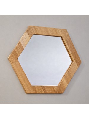 Dingoda Masif Ahşap Bal Peteği Duvar Aynaları 3 Adet