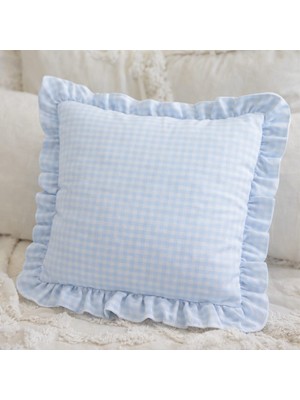 Vintage Pötikareli Fırfırlı Bohem Kırlent Kılıfı