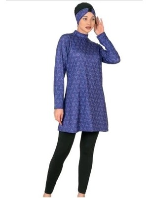 Fm Fantasy 3409 Bayan Desenli Tesettür Mayo