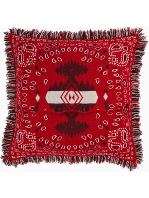 Alanui Bandana Jakarlı Kaşmir Yün Karışımlı, Italyan Tasarımı Dekoratif Kırlent