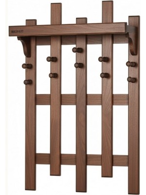 Masifart Jayne Çam Askılık Ceviz