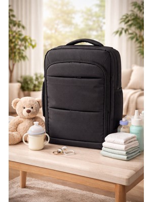 Canaris Anne Bebek Kadın Sırt Çantası 15.6'' Inç Laptop Bölmeli Elde Sırtta Omuzda Taşıma Çok Amaçlı