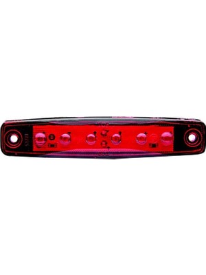 Fantastik Store Kırmızı Parmak LED Dorse Lamba 6 Ledli 12-24V