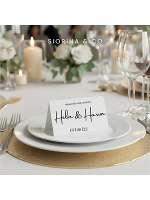 Siorina Events Nişan Düğün Söz Masa Isim Kartı Kişiselleştirilebilir