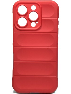 Ve Kırmızı iPhone 16 Pro ile Uyumlu Love Serisi Darbeye Dayanıklı Kamera Korumalı Silikon Kılıf