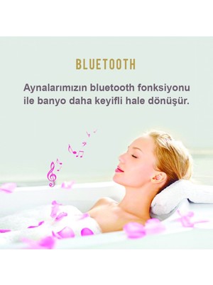 Global 50X70 Bluetoothlu Dokunmatik Tuşlu Buğulanmayan Ledli Ayna Banyo Aynası