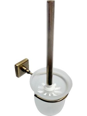 Nil LARA Antik Paslanmaz Zamak Cam Hazneli Tuvalet Fırçası