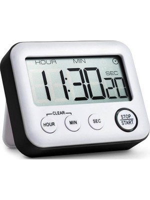 Weather Forecast Büyük Ekran Dijital Elektronik Mutfak Saati Zamanlayıcı Geri Sayım ve Saat THR390