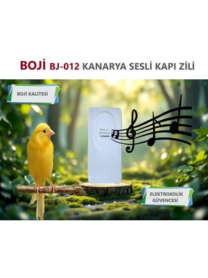 Boji 12V Kanarya Sesli Kapı Zili (Pil Gerektirmez)