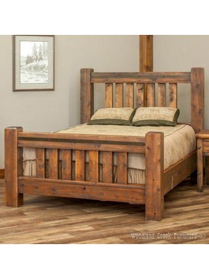 Masifart Ahşap Karyola Klasik Ahşap Çift Kişilik Izgaralı Yatak Başlığı