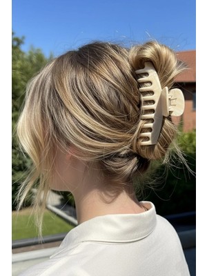 Caş Dekorasyon Krem Renk Kemik Mandal Toka