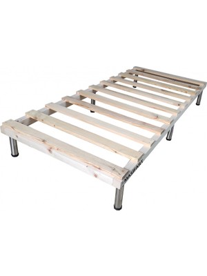 Masifart Tek Kişilik Ahşap Somya Karyola 90X200